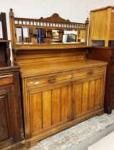 OAK MIRRORED BACK SIDEBOARD