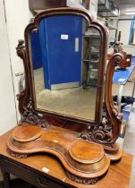 LARGE MAHOGANY SWING MIRROR