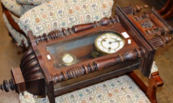 MAHOGANY CASED WALL CLOCK