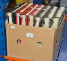 BOX WITH VARIOUS ALBUMS OF STAMPS