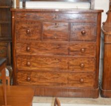 VICTORIAN MAHOGANY OGEE CHEST OF DRAWERS