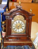 MAHOGANY CASED STRIKING MANTLE CLOCK