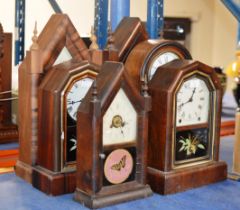 6 VARIOUS MANTLE CLOCKS