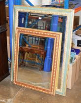 2 LARGE GILT FRAMED WALL MIRRORS