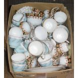 A BOX WITH ASSORTED TEA WARE AYNSLEY ETC