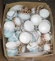 A BOX WITH ASSORTED TEA WARE AYNSLEY ETC