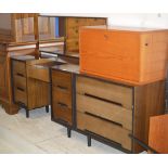 2 PIECE RETRO BEDROOM SET COMPRISING DRESSING TABLE AND 3 DRAWER CHEST