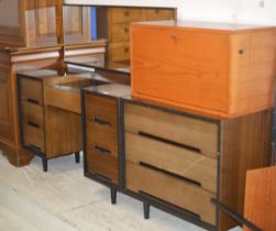 2 PIECE RETRO BEDROOM SET COMPRISING DRESSING TABLE AND 3 DRAWER CHEST