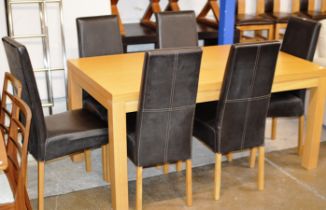 MODERN DINING TABLE WITH 6 CHAIRS