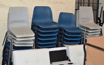 QUANTITY OF PLASTIC STACKING CHAIRS