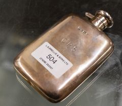 BIRMINGHAM SILVER HIP FLASK