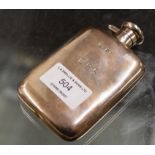 BIRMINGHAM SILVER HIP FLASK