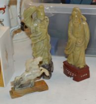 3 VARIOUS CHINESE SOAPSTONE ORNAMENTS