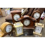 4 VARIOUS MANTLE CLOCKS AND 2 OTHER CLOCKS