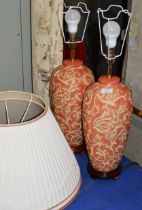 2 ORIENTAL STYLE TABLE LAMPS WITH SHADES