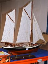 MODEL SAILBOAT ON STAND