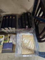 3 BOXES OF VARIOUS STAMPS, STAMP ALBUMS, FIRST DAY COVERS ETC