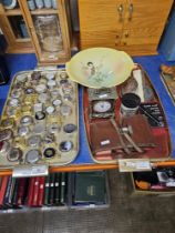 COLLECTION OF APPROX 40 MODERN NOVELTY POCKET WATCHES WITH FITTED CASE,TRAY WITH BESWICK BOWL,