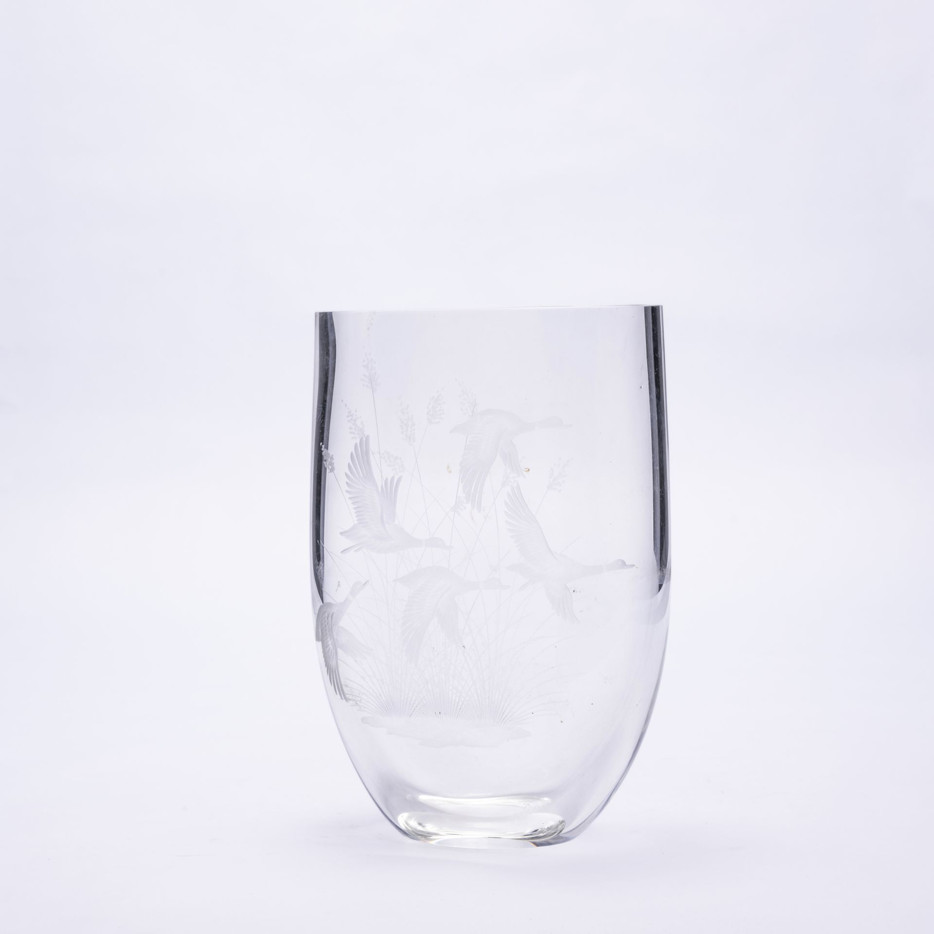 Vaso di vetro inciso