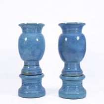 Coppia di vasi azzurri