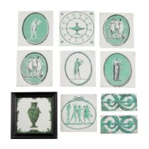 COLLECTION OF NEOCLASSICAL LIVERPOOL DELFTWARE TILES