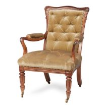 WILLIAM IV ROSEWOOD LIBRARY ARMCHAIR