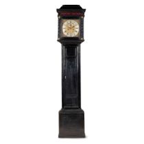 CHARLES II STYLE EBONISED LONGCASE CLOCK