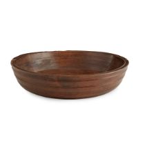 LARGE TURNED HARDWOOD BOWL