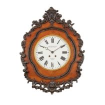 DUTCH STYLE ROSEWOOD AND EBONISED WALL DIAL CLOCK, BY JAMES RITCHIE & SON, EDINBURGH