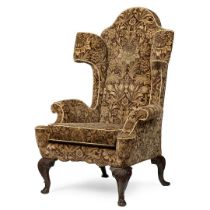 QUEEN ANNE STYLE WING ARMCHAIR