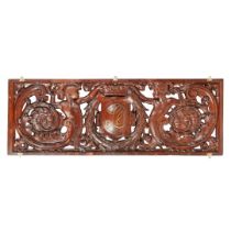 CARVED WALNUT ARMORIAL PANEL