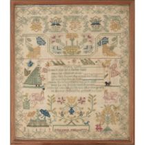 GEORGE III NEEDLEWORK SAMPLER