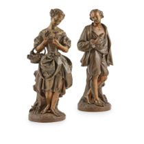 PAIR OF FRENCH BRONZE FIGURES OF LOVERS