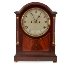 ENGLISH MAHOGANY BRACKET CLOCK, BY CARPENTER, LONDON