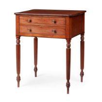 REGENCY MAHOGANY AND GONCALO ALVES LAMP TABLE, IN THE MANNER OF GILLOWS