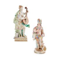 MEISSEN FIGURE EMBLEMATIC OF AMERICA