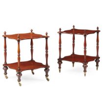 PAIR OF VICTORIAN MAHOGANY WHATNOTS