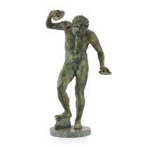 BRONZE FIGURE OF THE DANCING FAUN, AFTER THE ANTIQUE