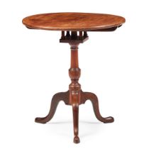 GEORGE III MAHOGANY TRIPOD TEA TABLE