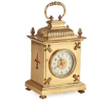 ENGLISH SMALL BRASS CARRIAGE CLOCK