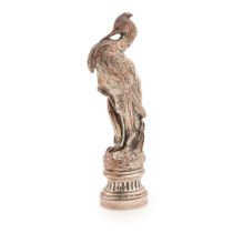 A late 19th-century French silvered bronze desk seal, by Jules Moigniez (French 1835-1894)