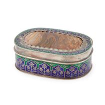 An Indian enamel box