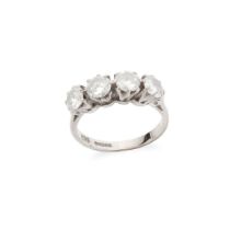 A diamond four-stone ring