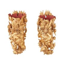 PAIR OF GILTWOOD WALL BRACKETS