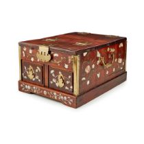 MOTHER OF PEARL INLAID HONGMU VANITY BOX