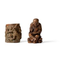 TWO BAMBOO CARVINGS