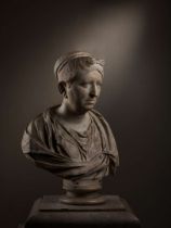 ROMAN MARBLE PORTRAIT BUST OF A LADY