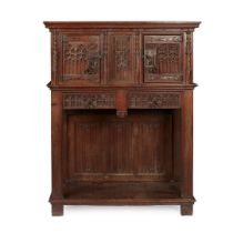 FRENCH LATE GOTHIC OAK CABINET