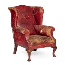 VICTORIAN MAHOGANY WING ARMCHAIR