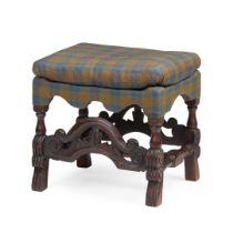 WILLIAM AND MARY WALNUT FOOTSTOOL